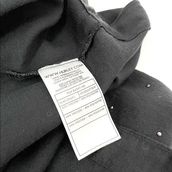 Hurley Black & Studded Tank Top Size Small - Picture 8 of 9